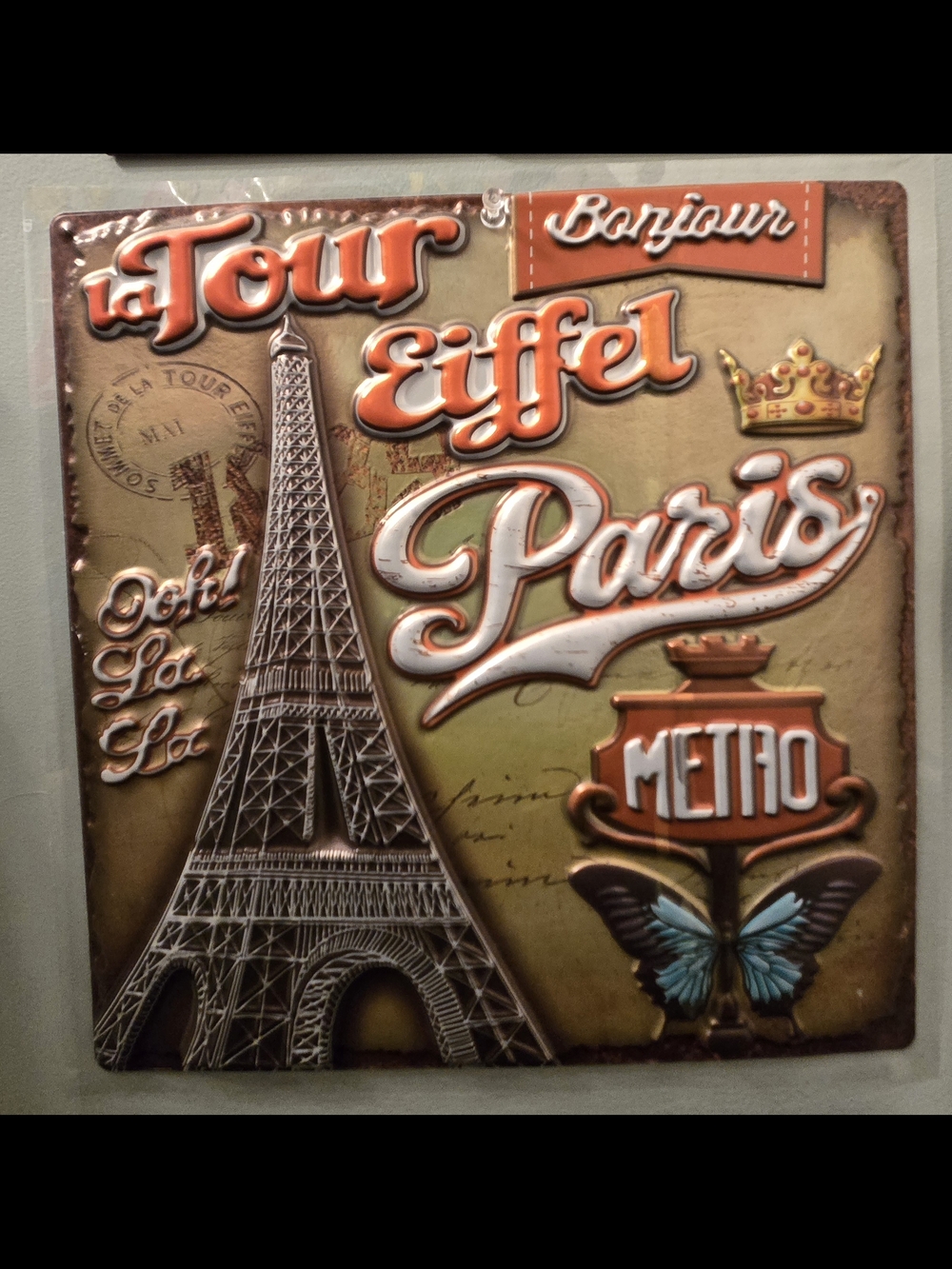 Paris Eiffel Tower Decorative 3D Plastic Wall Art